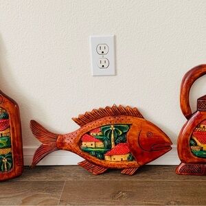 Wooden hand crafted kitchen set